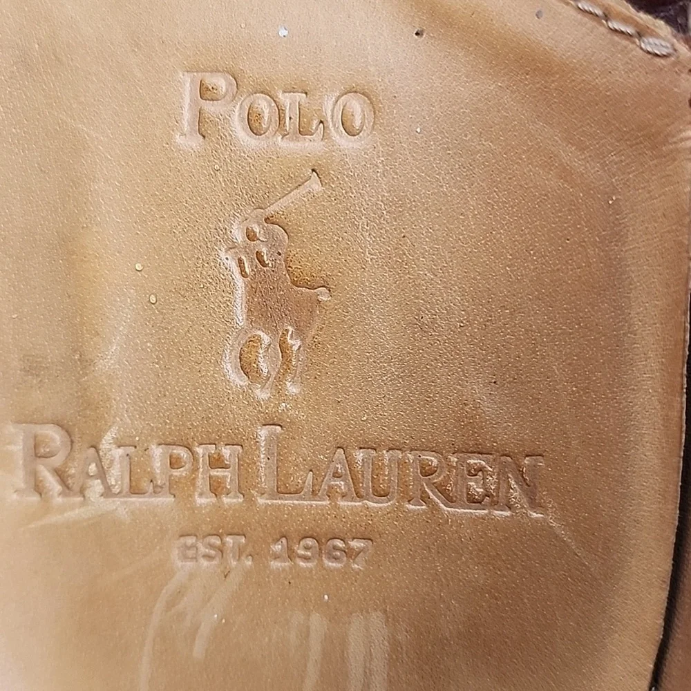 Polo Ralph Lauren Dark Brown Leather Tassel Loafers 8.5 D